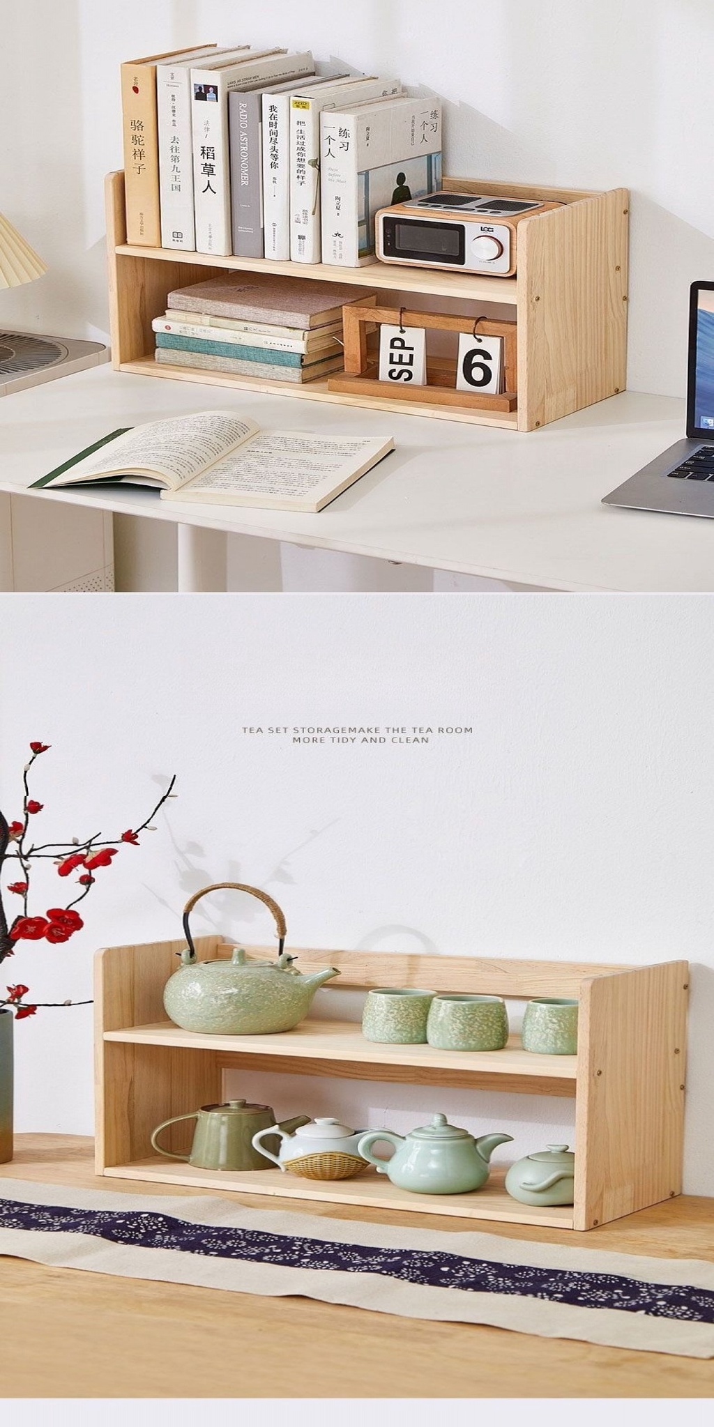 Ready Stock Rak Meja Wood Table Display Rack Shelf Desk Organizer ...