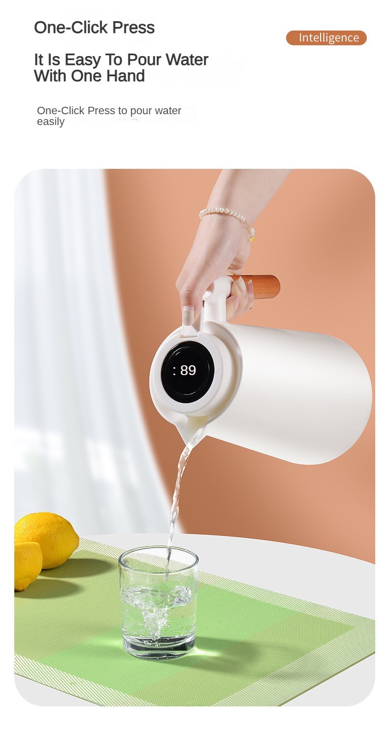 【Ready Stock】Intelligent Display Thermal Kettle, Thermal Insulation