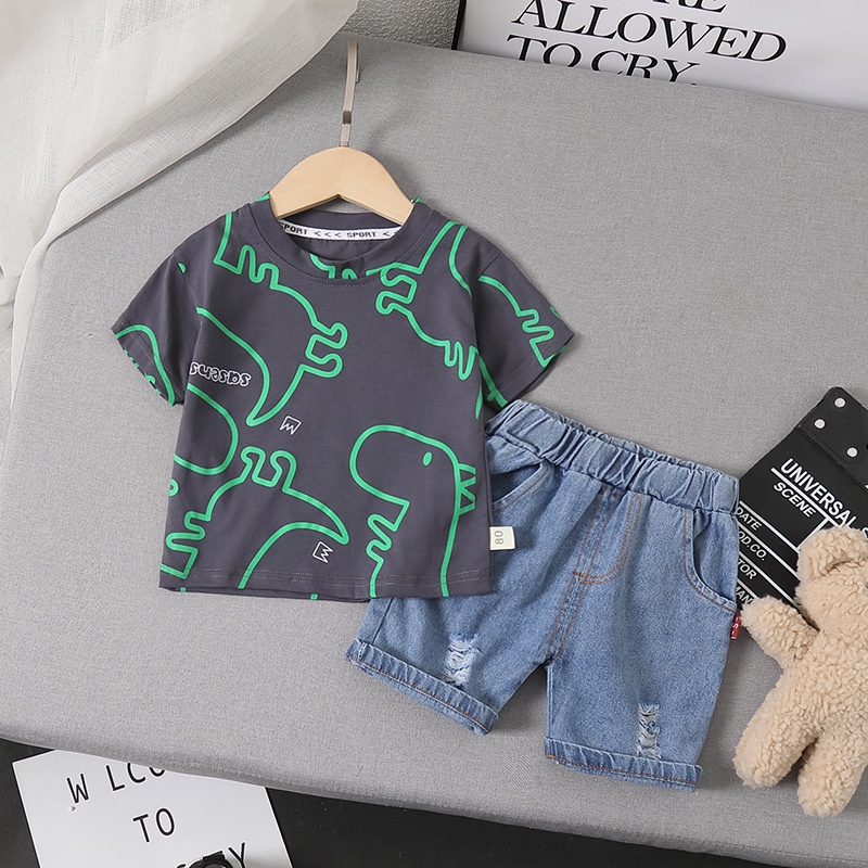 Baby Boy Track Suit Full Sleeves Dress For Winter Dino Style main image 1