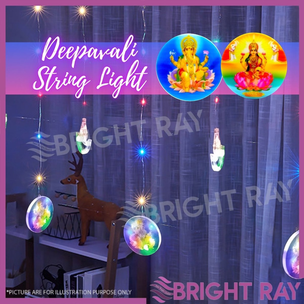 VINAYAGAR / LAKSHMI String Light Deepavali Light Diwali Light Lampu