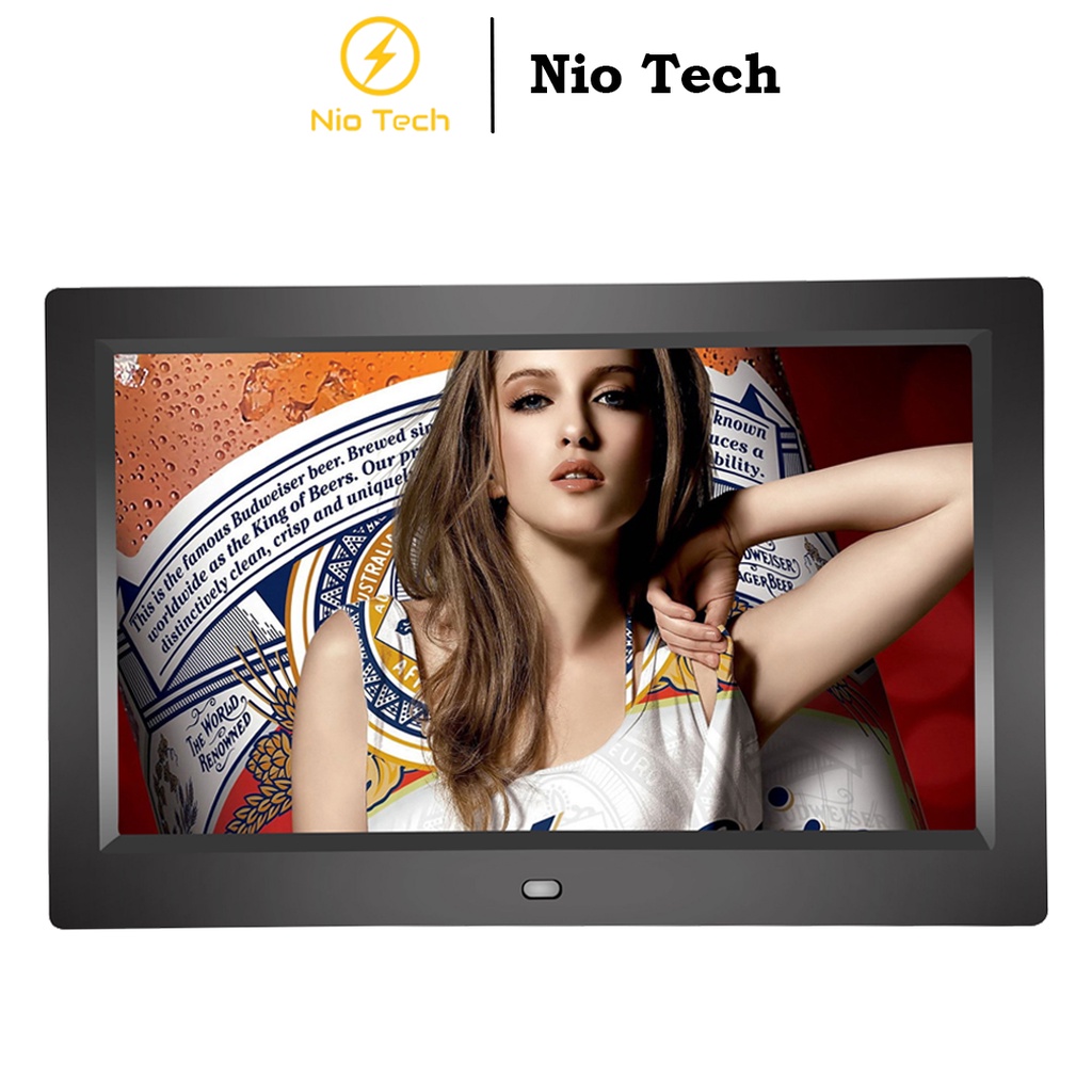 NioTech 10.1 Inch Digital Photo Frame Desktop Electronic Album 1024*600 IPS Screen Support Photo/Video/Music/Calendar