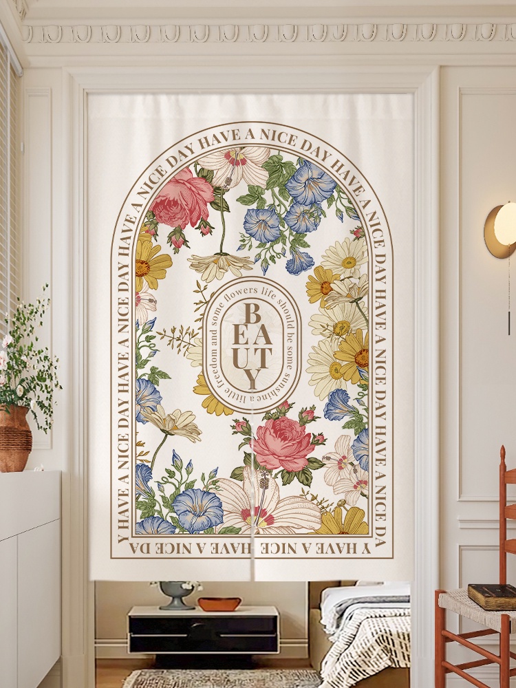 American Style Garden Door Curtains, Partition Curtains, Non Perforated