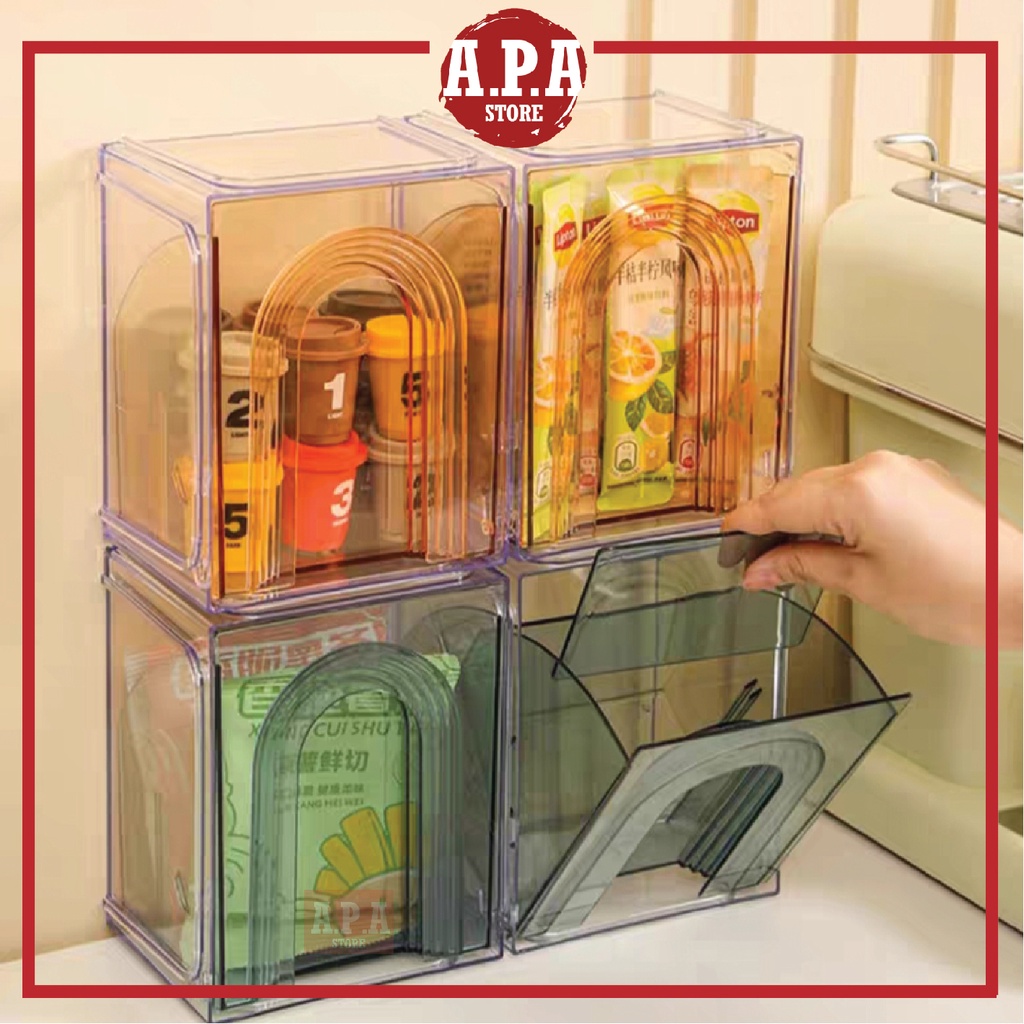 APA Nordic Multifunction Transparent Storage Box Acrylic Display Box ...