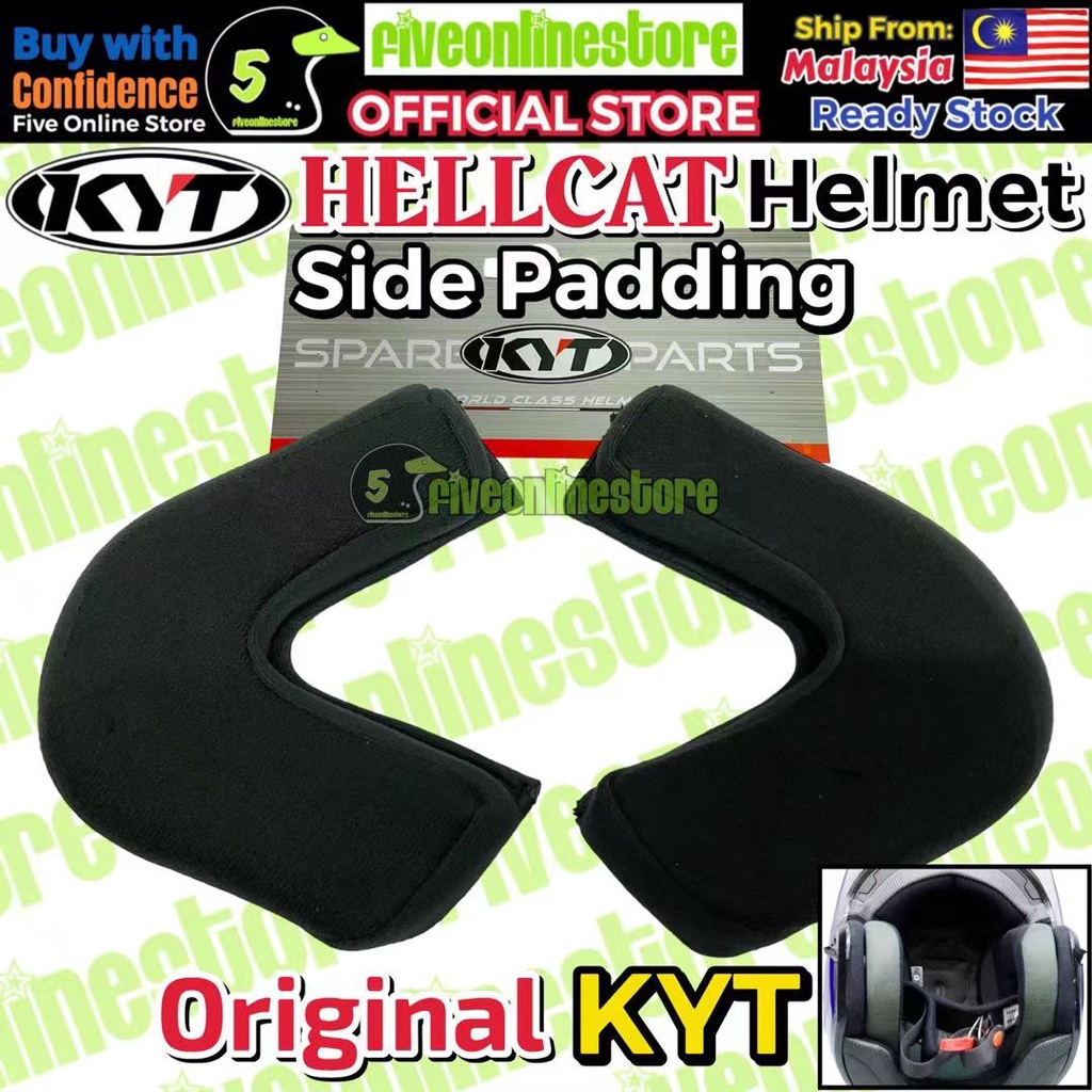Original KYT Cheek Pad Hellcat Padding L 2XL KYT Helmet Hellcat Side ...