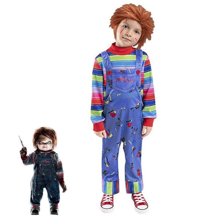 New Baby Boys Girls Child s Play Chucky Cosplay Costume Good Guys Bride of Chucky Horror Ghost Doll Halloween Costume Dress Kids Shopee Malaysia