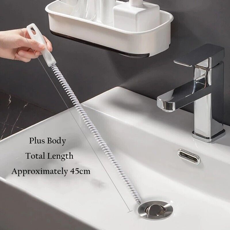 45/60cm Pipe Dredging Bathroom Hair Sewer Sink Cleaning Brush Drain ...