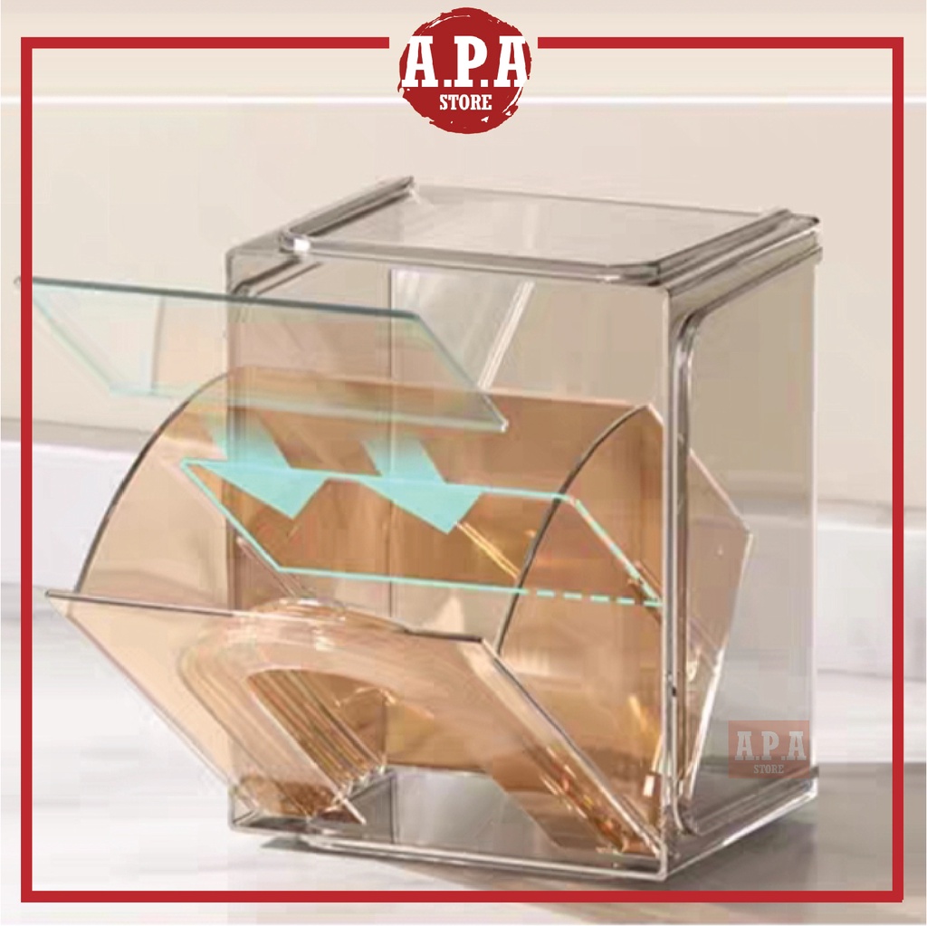 APA Nordic Multifunction Transparent Storage Box Acrylic Display Box ...