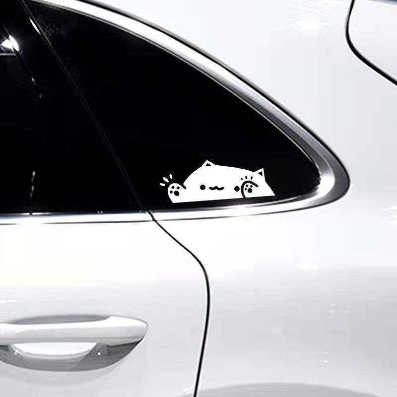 Novelty Fun Automotive Window Self Adhesive Kitten Applique/ Cute ...