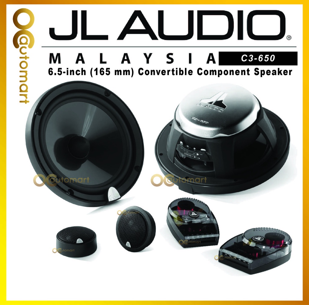 JL Audio C3 Series C3650 Convertible 2 Way Component Set Speakers / 2