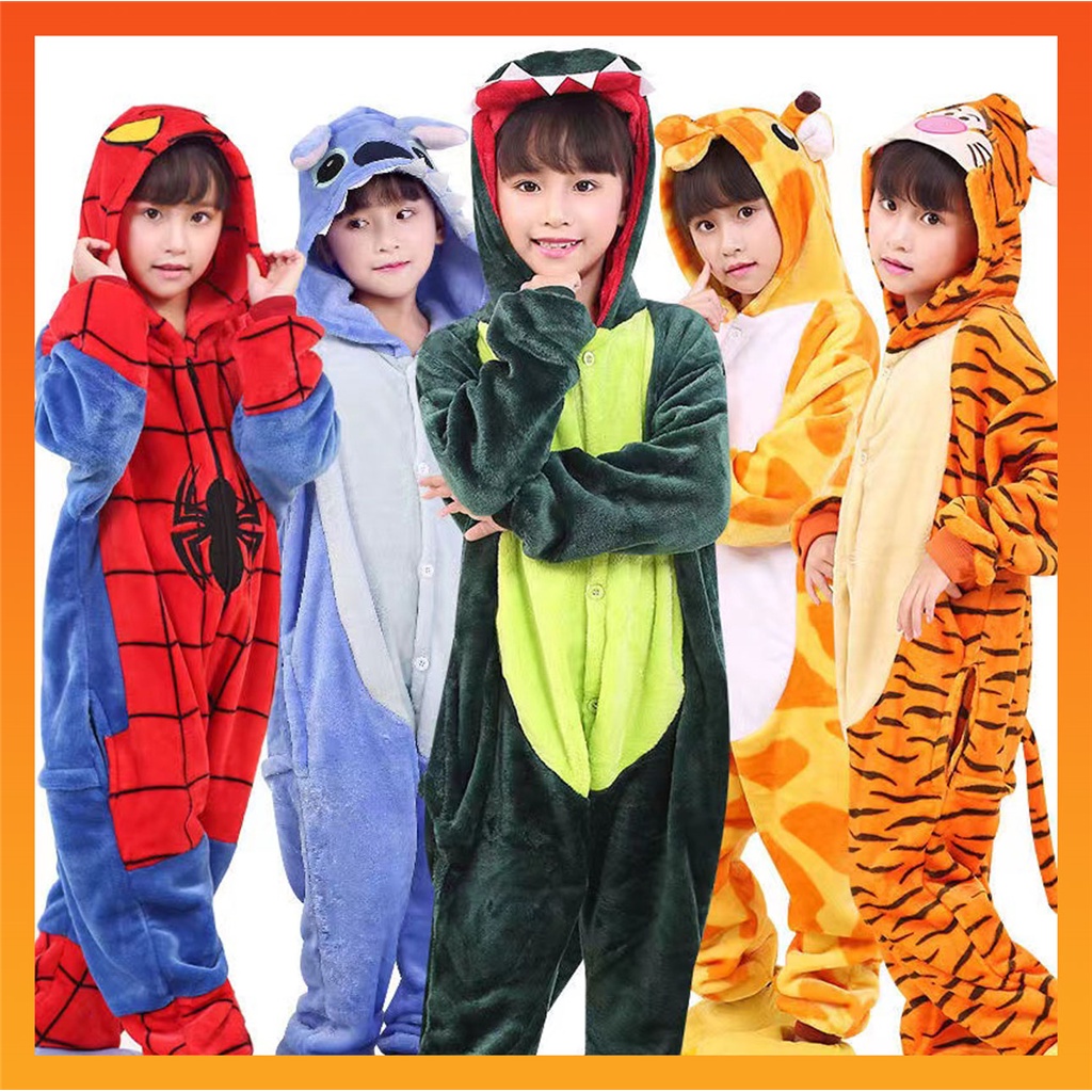 Kids Pyjamas Kids Cartoon Pajamas Boys Girls Dinosaur Stitch Pikachu ...