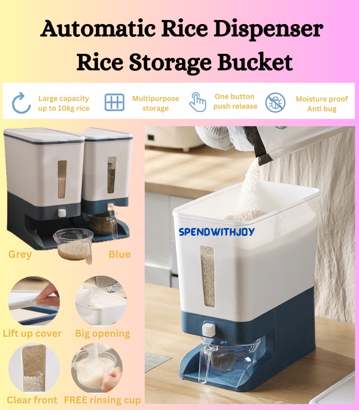 【SpendWithJoy】Automatic Rice Dispenser Rice Storage Rice Bucjet Bekas ...
