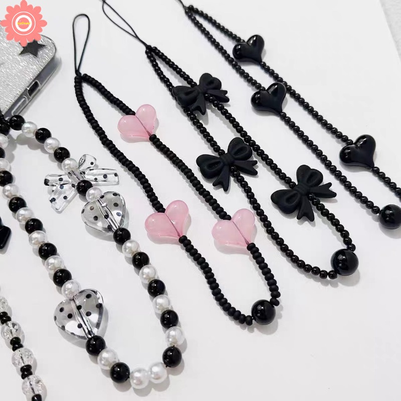 Kawaii Phone Strap Kawaii Crystal Phone Charm Chain - Butterfly