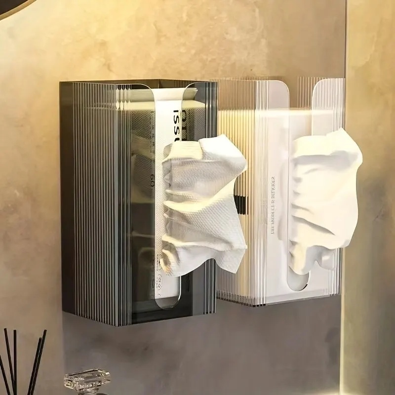 Wall-mounted Tissue Box Wet Wipe Holder Napkin Paper Case Face Masks ...