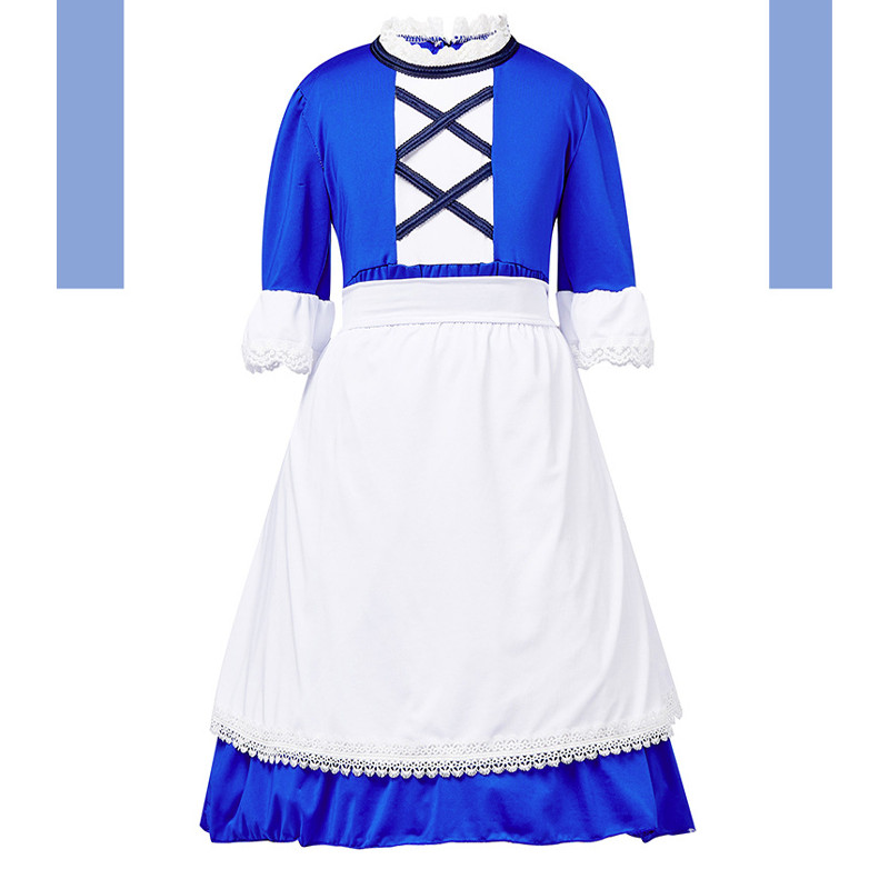Victorian Maid Costume Blue and White Child