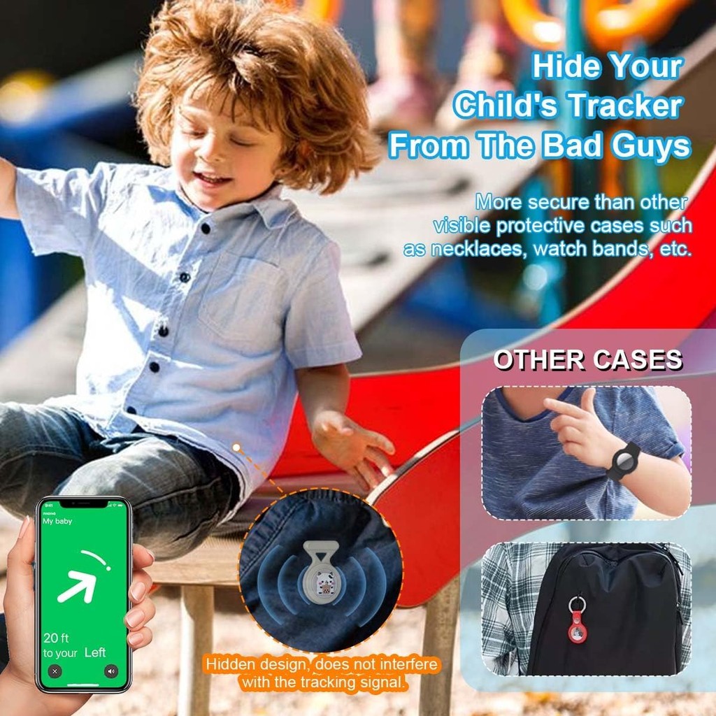 for Airtag Holder for Kids, Hidden Air Tag Holder with Safety Pin for ...