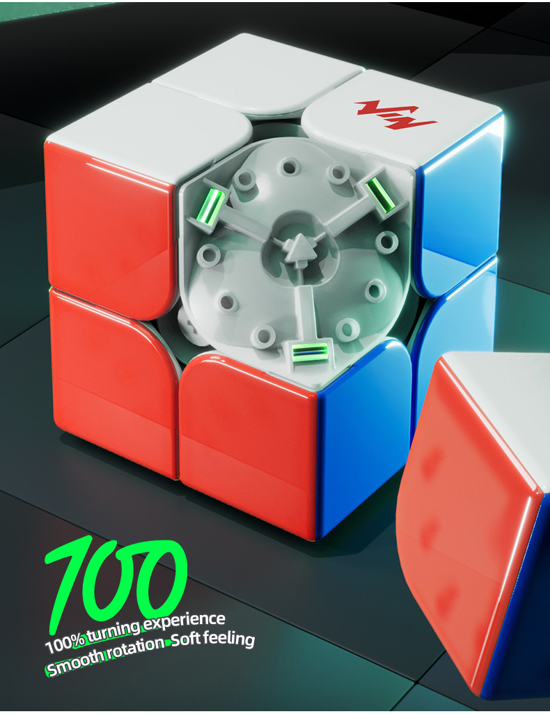 VIN2 2x2 Magnetic Magic Cube UV Core Glossy Color Professional ...