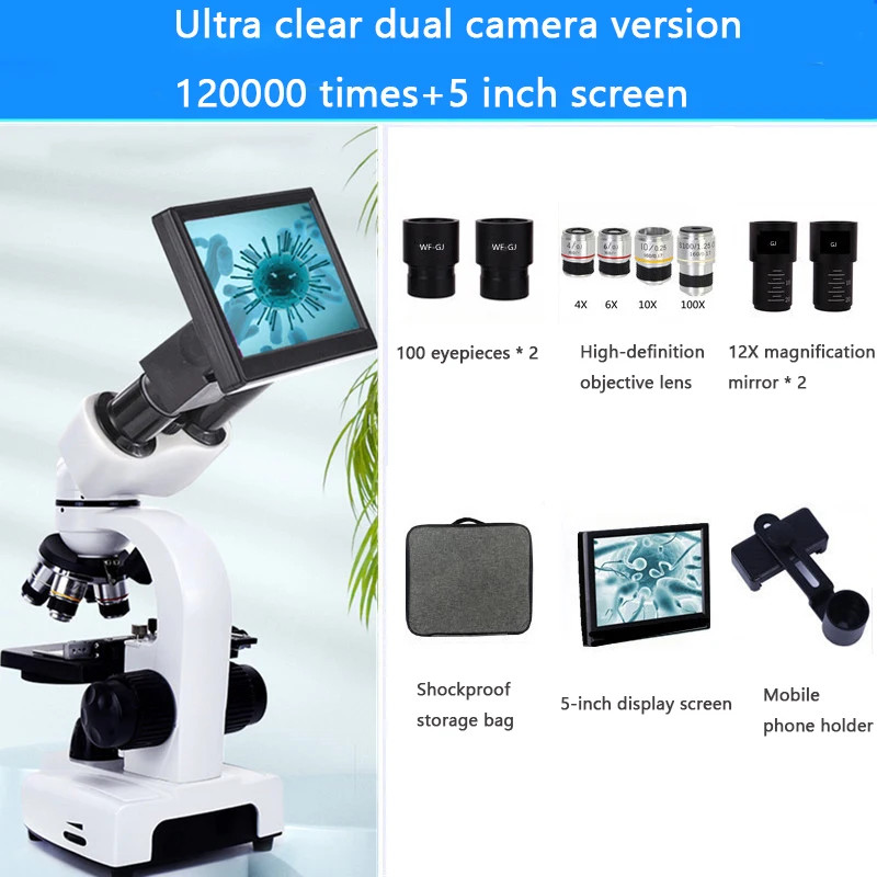 120000 Times Biological HD Microscope Electron Biology Science ...