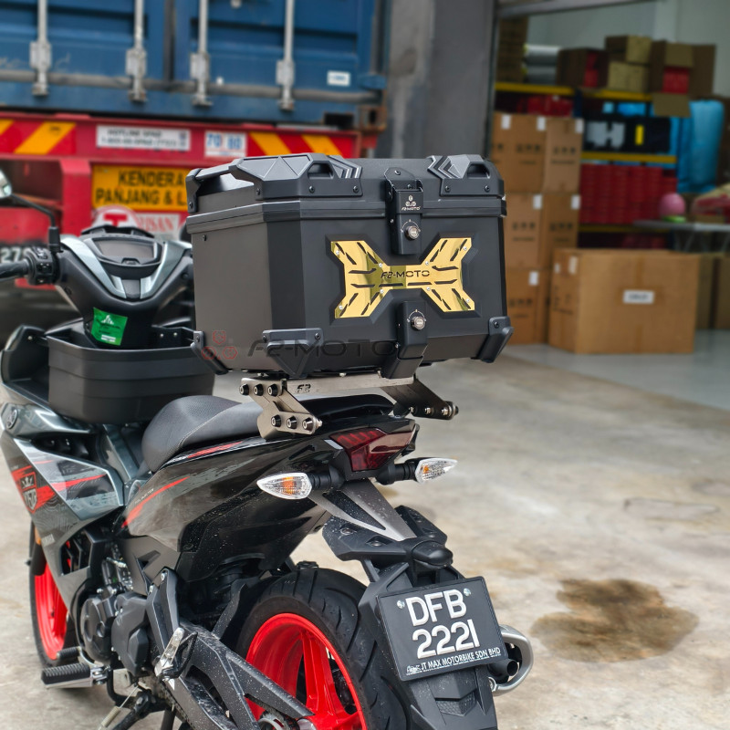 F2-MOTO Top Box 45L Triple Black ,hitam ,ABS,universal box | Shopee ...