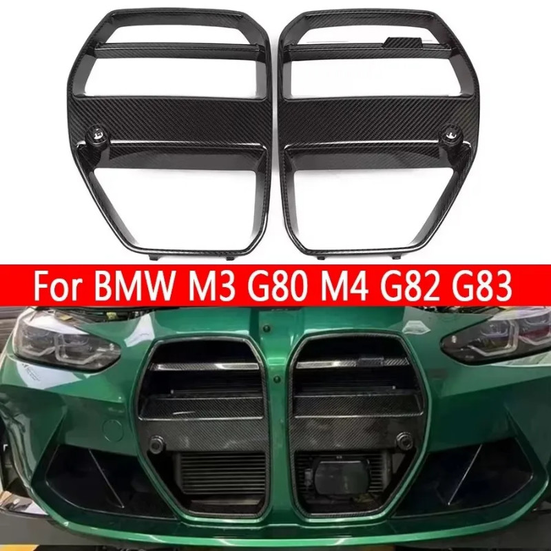 For BMW M3 G80 M4 G82 G83 Carbon Fiber Grill Racing Grills Front Bumper ...