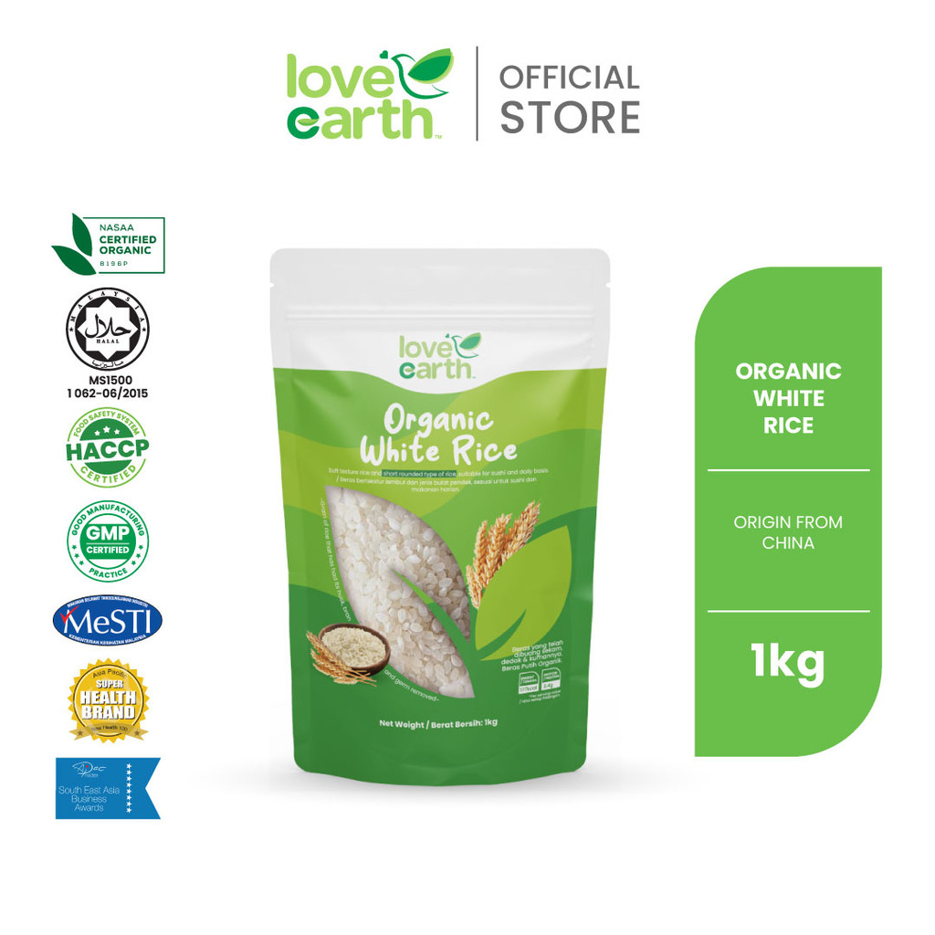 Love Earth Organic White Rice 1000g | Shopee Malaysia