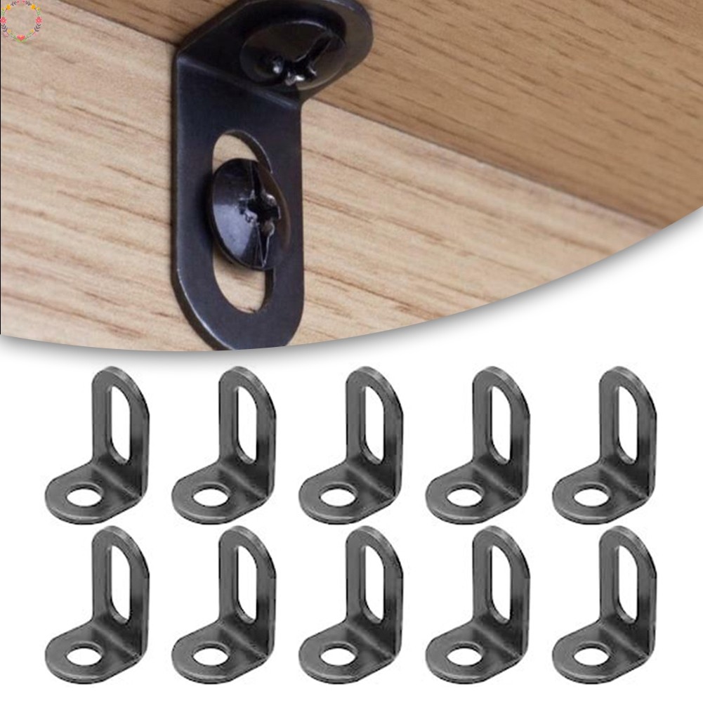 [HME] 10pcs Stainless Steel Corner Brackets Right Angle L Shape Brace ...