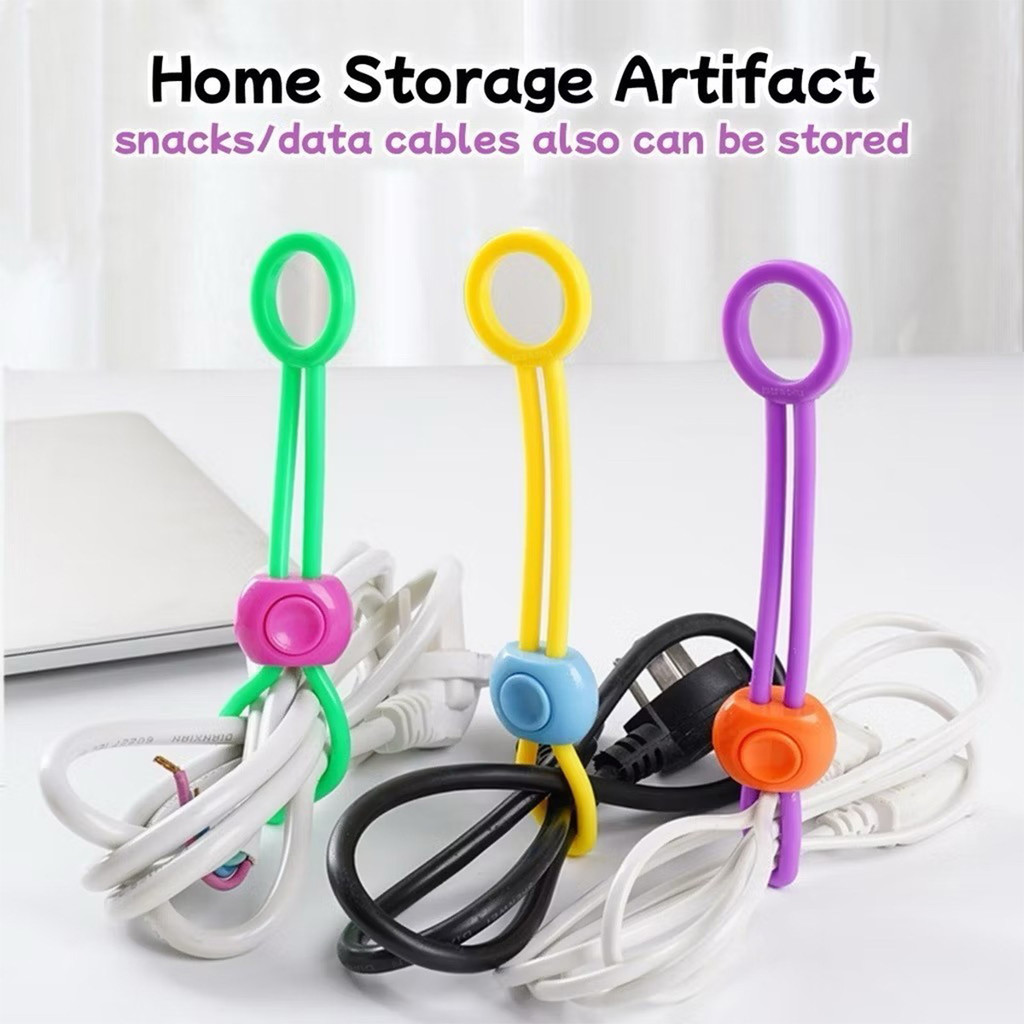 Colorful Food Sealer Reusable Adjustable Pull Loop Buckle Cable ...