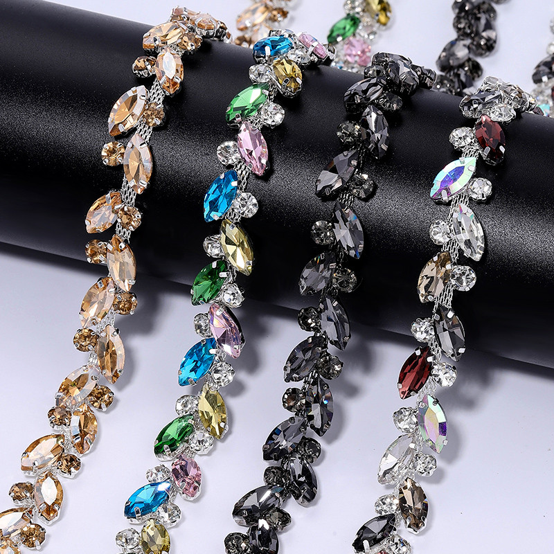 Qiao Horse Eye Shining Glass Blossom Flower Rhinestone - Multicolour ...
