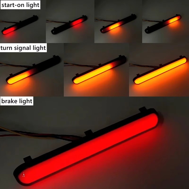 12V-24V Universal LED Tail Light Strip Rear Brake Lamp With Flowing ...