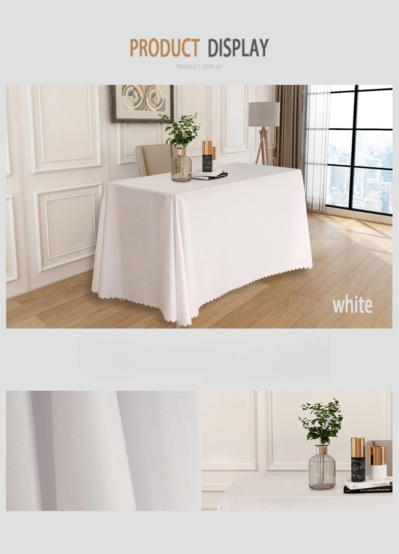Table Cloth Cover Rectangle Plain Solid Color Tablecloth Conference ...