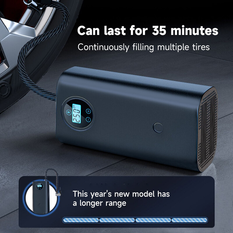 12V Portable Car Tyre Electric Pump –Wired (CIG) / Wireless (USB) Air ...
