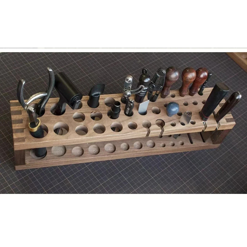 Handmade leather tool rack, storage rack, tool storage rack, leather ...