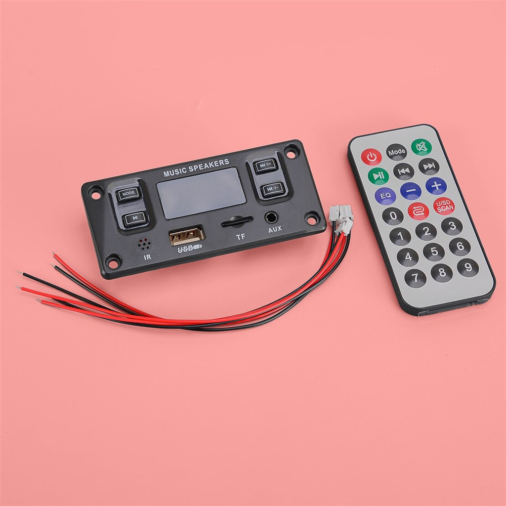 Car FM Radio Module Bluetooth Speaker MP3 Decoder Board USB TF FM ...