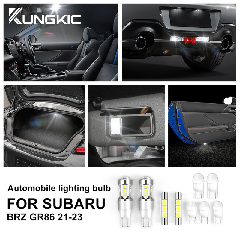 9PCS White LED Interior Light Reverse Bulbs Kit For BRZ For Toyota GR86 ...