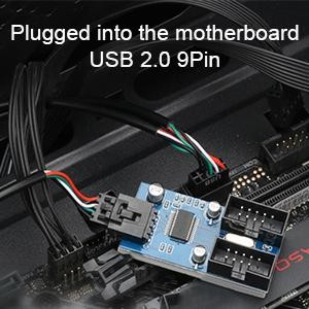 Motherboard USB 2.0 9 - pin Header 1 - to - 2 Extension Hub, with a ...