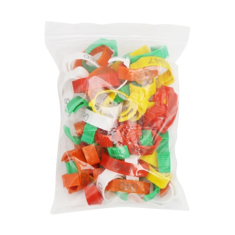 50/70PCS Multicolor Chicken Foot Rings Random Number Plastic Adjustable ...