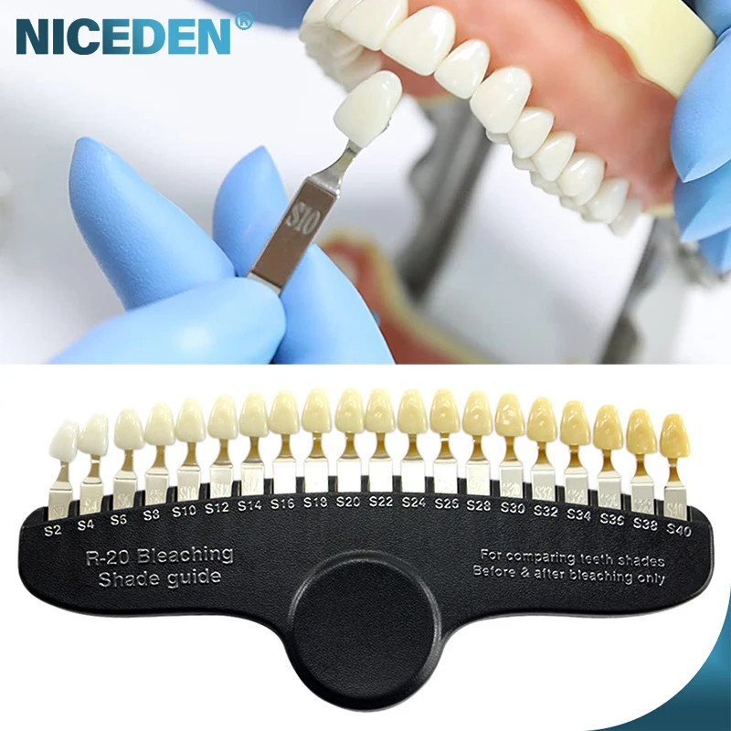 20/16 Colors 3D Shade Guide Tooth Shade Chart Board Color Comparator ...