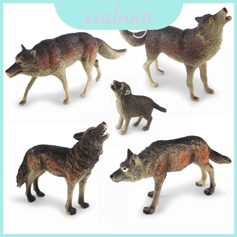 Pvc Beautifully Crafted Wolf Cub Model Ideal For Childrens Cognitive ...