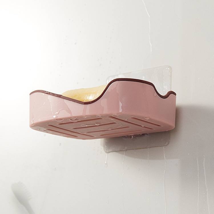 Soap Rack Dishes Racks Trays Double Drain Wall-Mounted Travel | Shopee ...