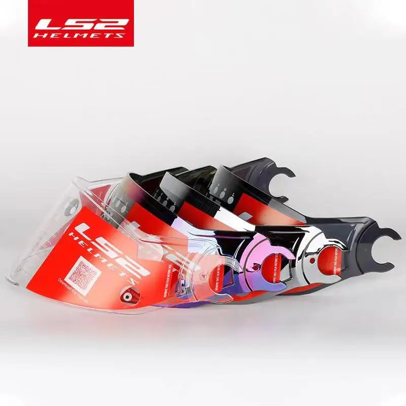 Original LS2 VORTEX helmet visor clear dark smoke silver rainbow shield ...
