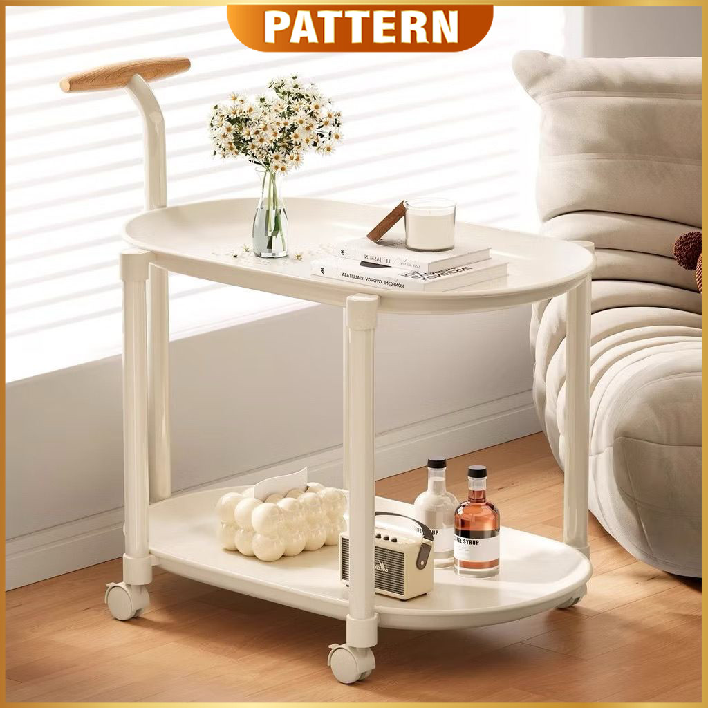PATTERN Multifunction Storage Trolley with Wheels | Double Layer Sofa ...
