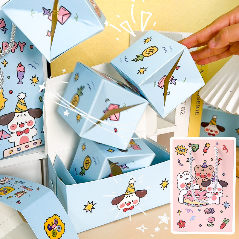 Birthday Surprise Lucky Pop Up Gift Box - Empty Cardboard Ballot Box ...