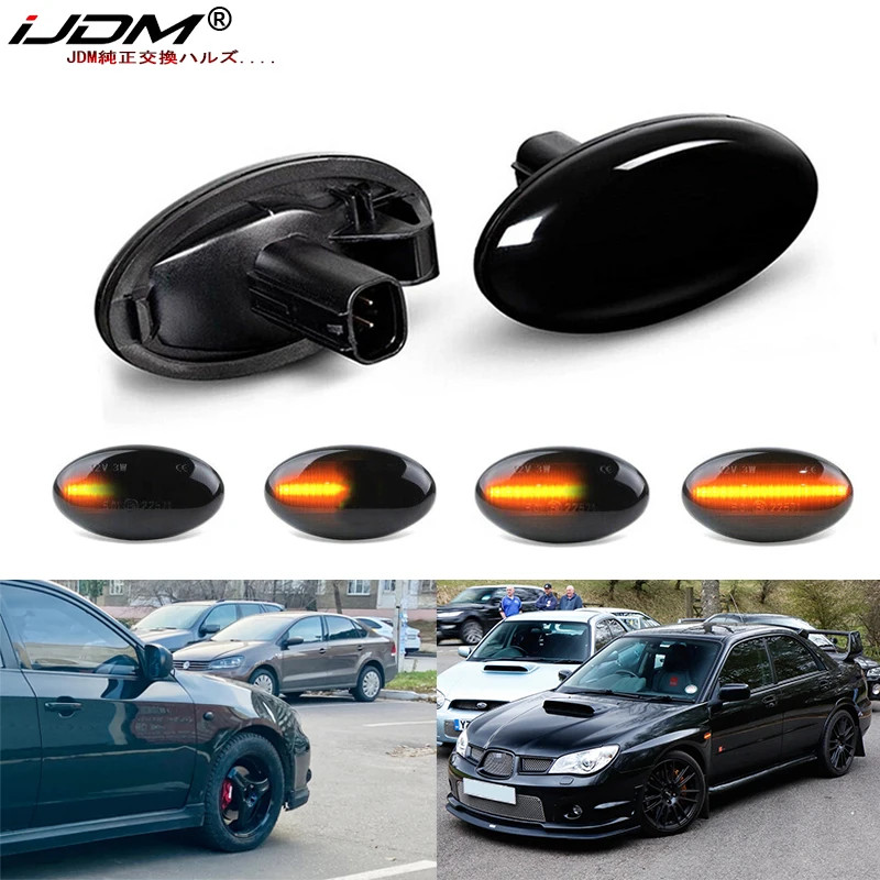 Amber Led Dynamic Side Marker Lamps For Subaru Impreza Wrx 02-07 For ...