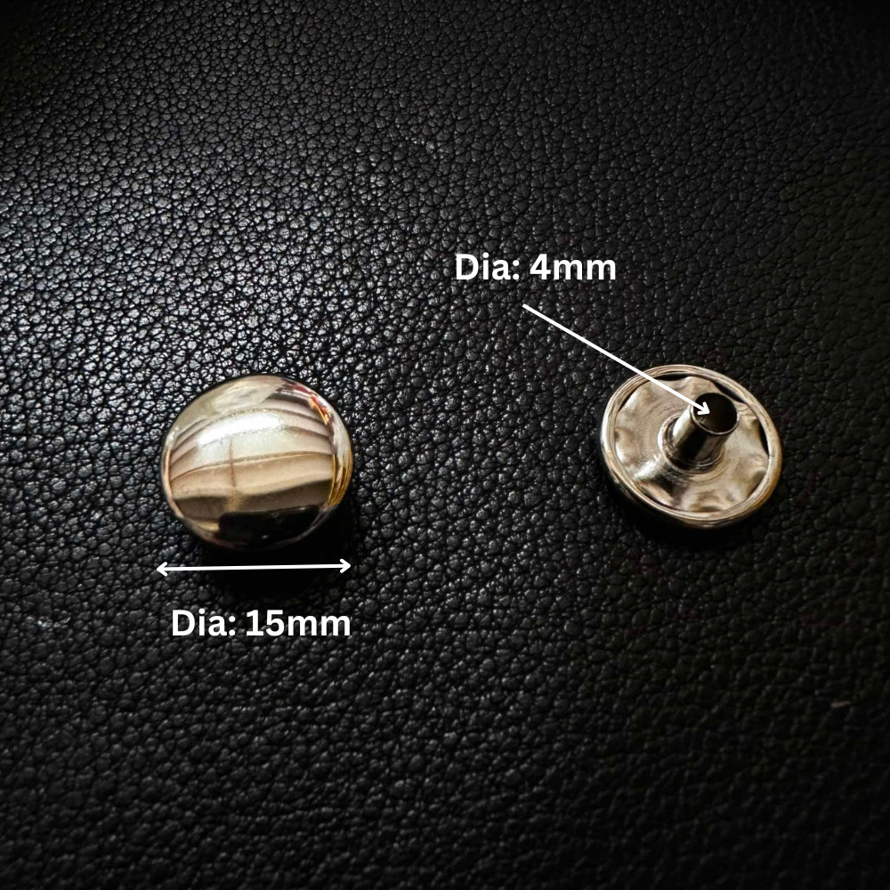 YLT 20pcs Snap Button 15mm Silvery Besi Metal Press Stud 7050 Button ...