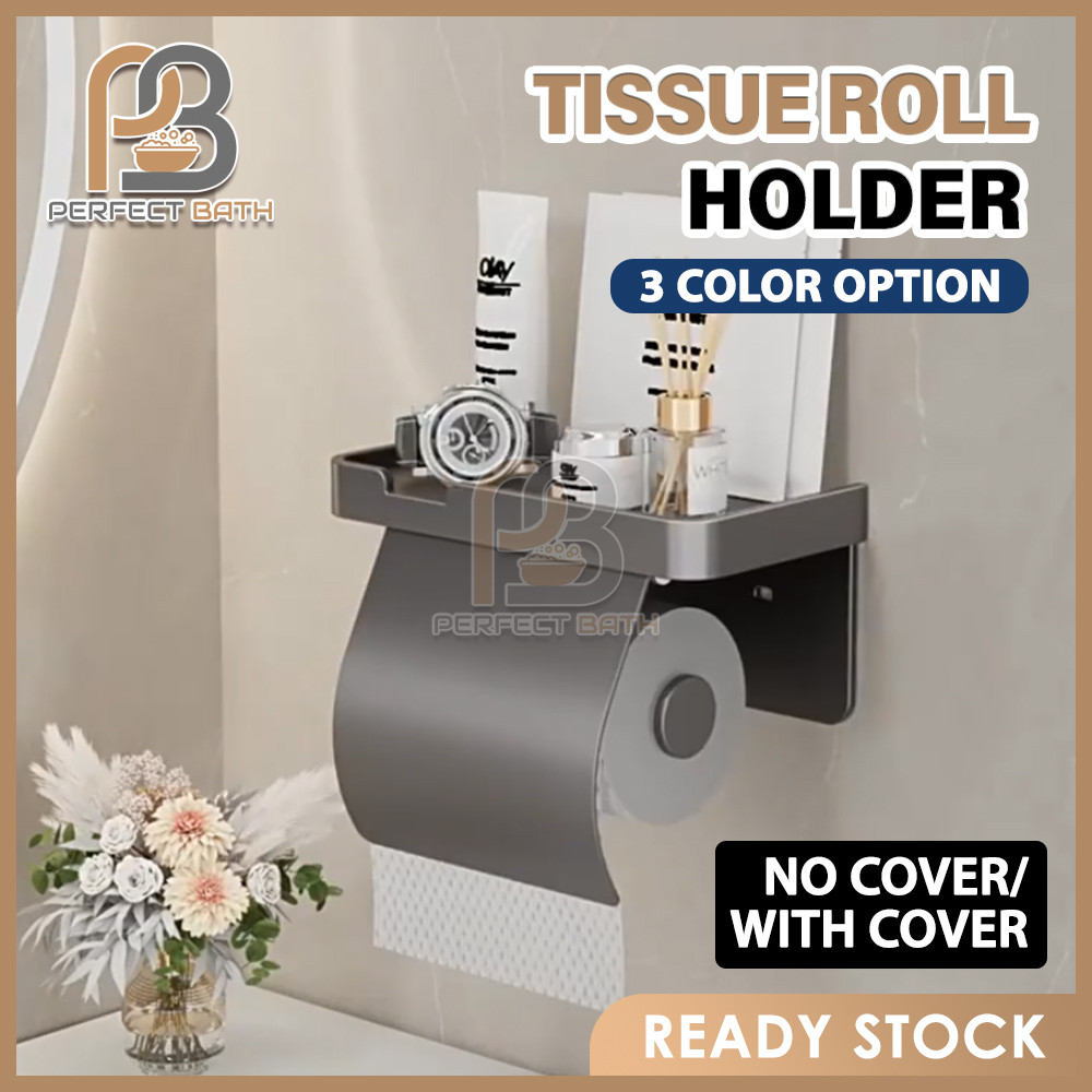 Perfect Bath Toilet Roll Holder Punch Free Tissue Paper Roll Rack ...