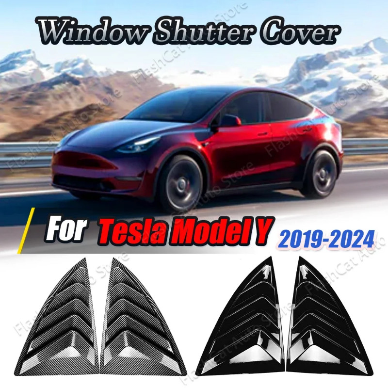 Model Y Trim Car Rear Window Side Vent Shutter Louver Cover Trim ...