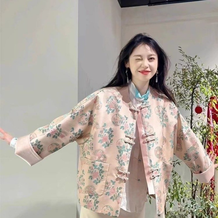New Chinese Style Tang Suit Chinese Style Disc Button Top Design Feel ...