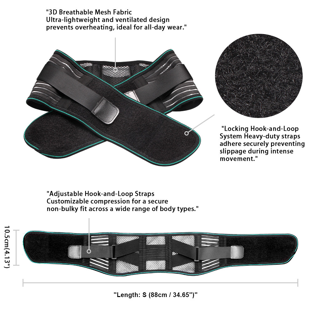 Back Brace for Lower Back Pain Relief, Adjustable Lumbar Support Belt ...