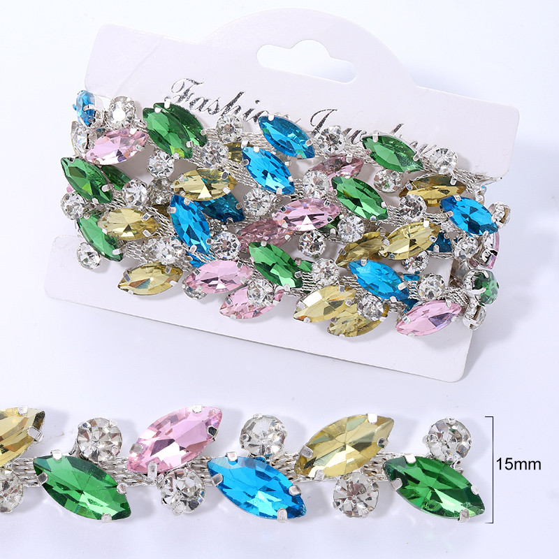 Qiao Horse Eye Shining Glass Blossom Flower Rhinestone - Multicolour ...