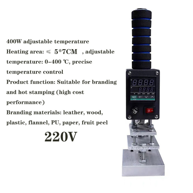 Handheld Hot Stamping Machine Heat Press Digital Leather Tool Paper ...