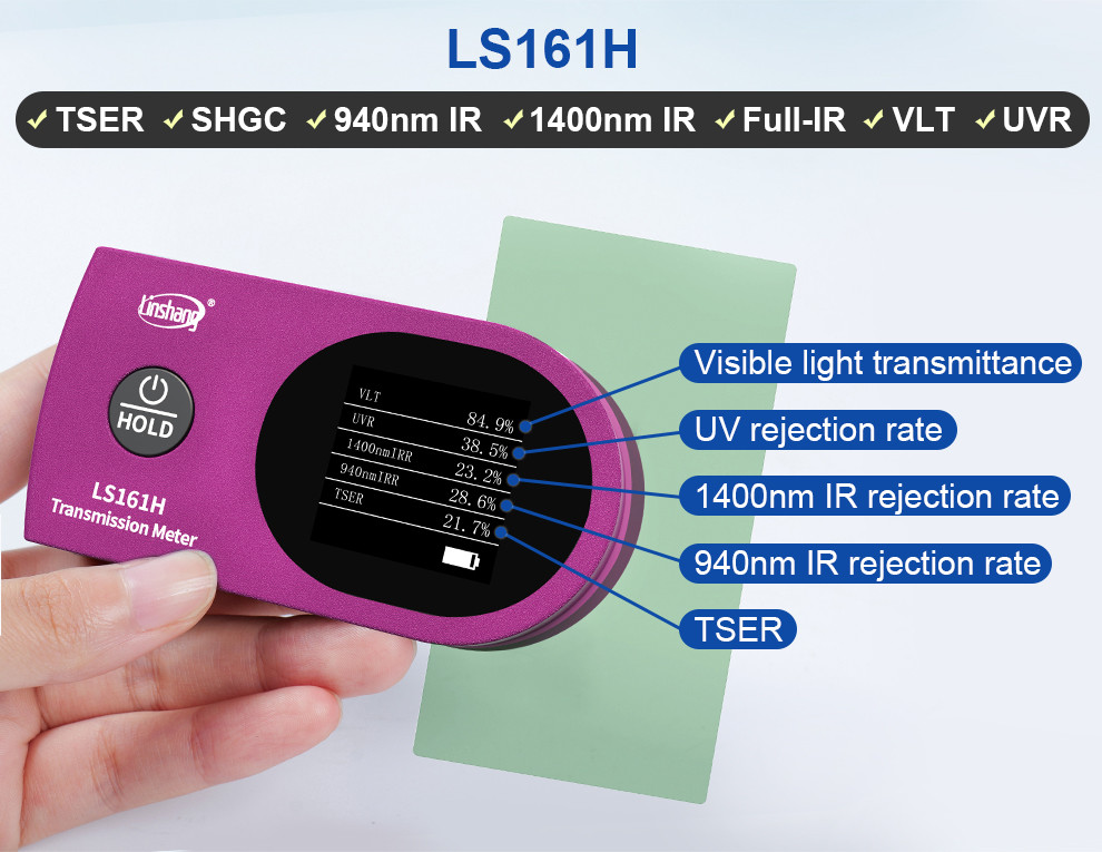 LS161H LS161 LS161A Window Tint Meter Upgrade Solar Film Transmission ...